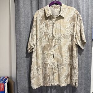 Jimmy Buffett's Margaritaville Men's Silk Linen ButtonDown Casual Shirt Mens 2XL